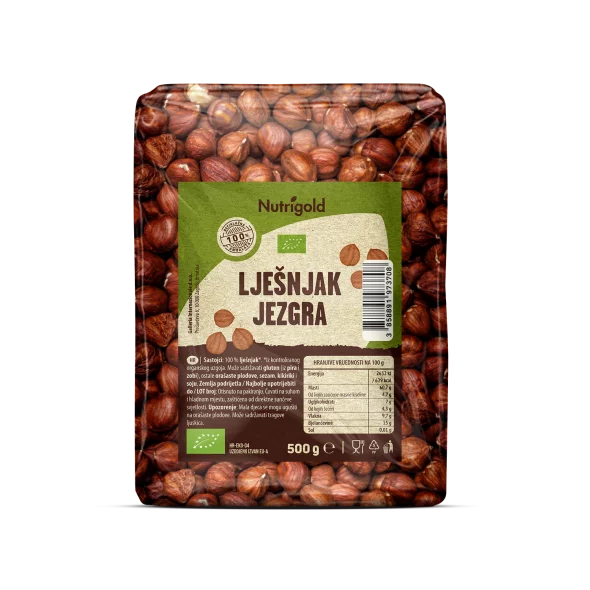 Lješnjak jezgra - Organski 500g Nutrigold