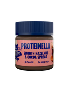 Proteinella, namaz od tamne čokolade u posudici.