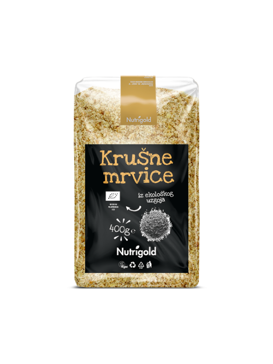 Nutrigold Krušne mrvice Integralne - Organske u prozirnoj plastičnoj ambalaži 400g