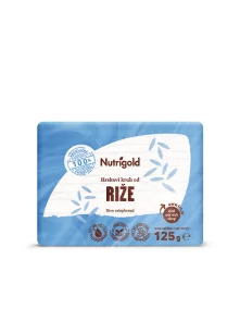 Nutrigold rižin kruh hrskavi u prozirnom, plastičnom pakiranju od 125g.