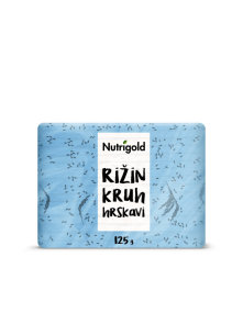 Nutrigold rižin kruh hrskavi u prozirnom, plastičnom pakiranju od 125g.