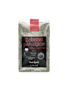 Nutrigold sitne zobene pahuljice u prozirnoj, plastičnoj ambalaži od 500g.
