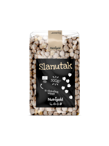 Nutrigold slanutak u prozornoj, plastičnoj ambalaži od 500g.