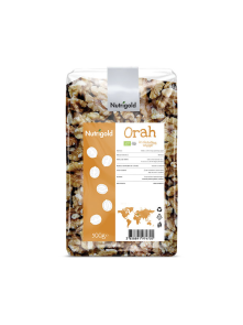 Nutrigold orah jezgra dolazi u plastičnoj, prozirnoj ambalaži od 500g.