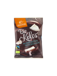 Kokos u tamnoj čokoladi - Organski 50g Landgarten