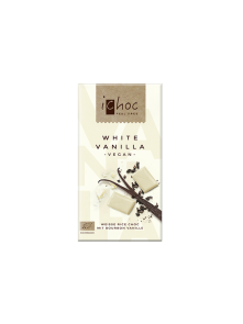 iChoc organska veganska bijela čokolada u ekološkom pakiranju od 80g