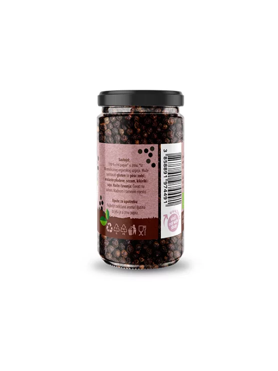 Crni papar u zrnu - Organski 50g Nutrigold