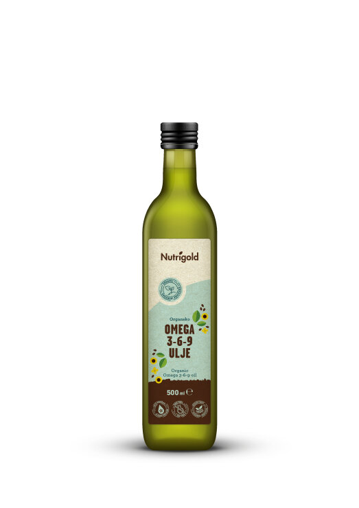 Omega 3-6-9 ulje dolazi u tamnoj, staklenoj ambalaži od 500ml.