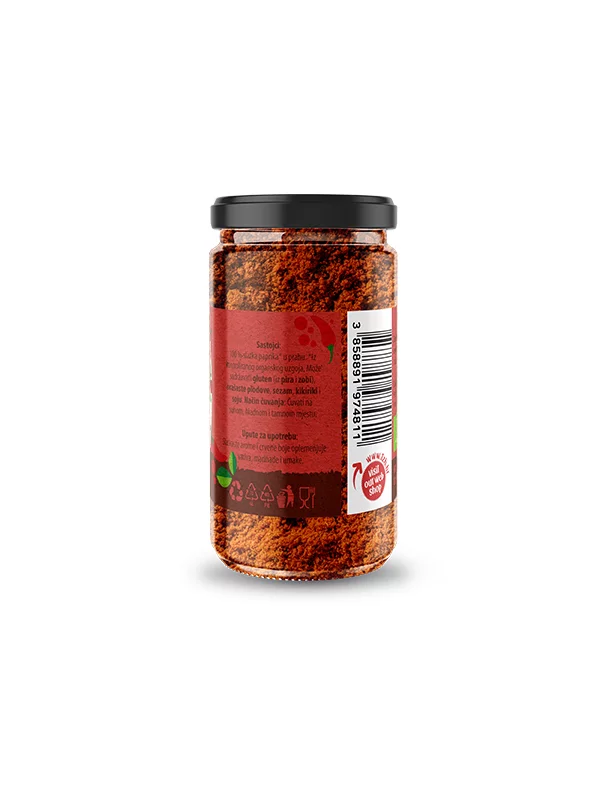 Paprika u prahu Slatka Staklenka - Organska 50g Nutrigold