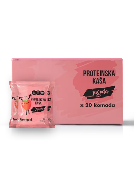 10+10 GRATIS Proteinska kaša Jagoda 65g Nutrigold