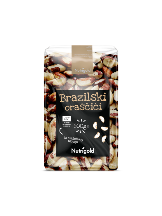 Organski Nutrigold brazilski orasi u plastičnoj prozirnoj ambalaži od 500 grama