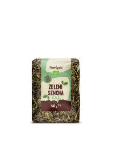 Nutrigold zeleni čaj Sencha u prozirnoj, plastičnoj ambalaži od 50g.