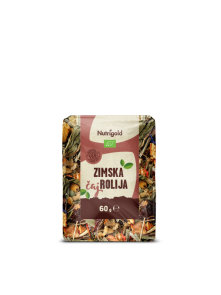 Nutrigold čaj zimska čajrolija u prozirnoj, plastičnoj ambalaži od 60g.