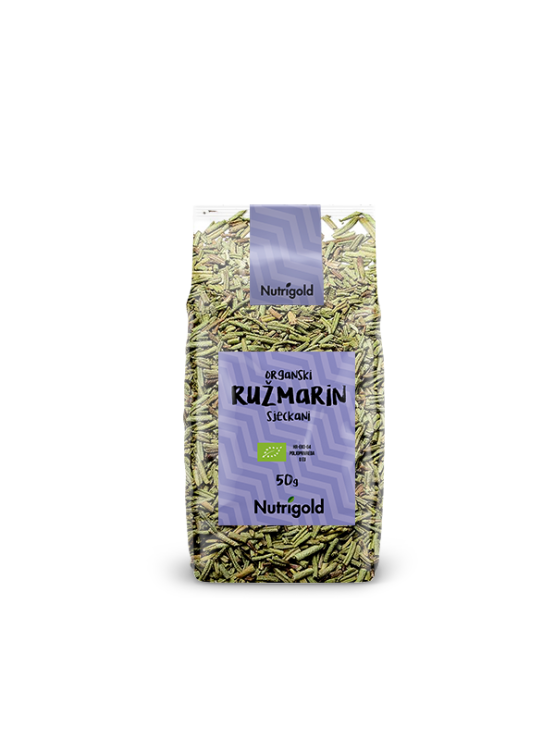 Nutrigold ružmarin sjeckani dolazi u plastičnoj, prozirnoj ambalaži od 50g.