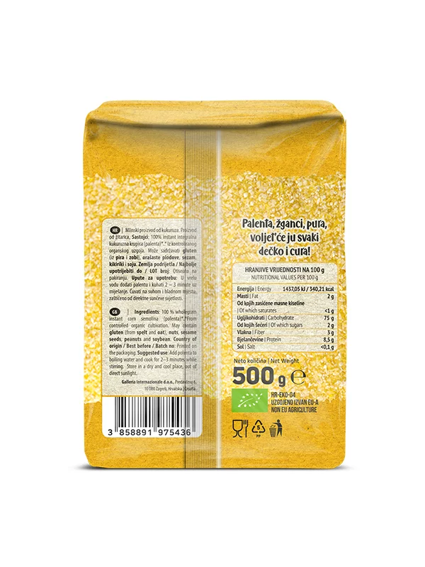 Palenta - Organska 500g Nutrigold