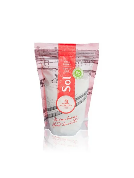 Nerafinirana sitna morska sol jodirana Bio - 600 g Solana Nin