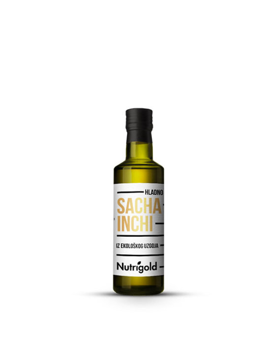 Nutrigold Sacha Inchi ulje dolazi u tamnoj, staklenoj ambalaži od 100ml.