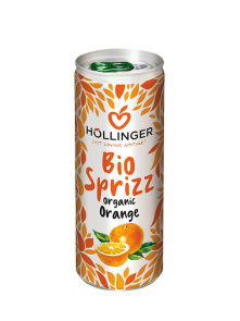 Organski gazirani sok od naranče u limenci od 250ml Hollinger