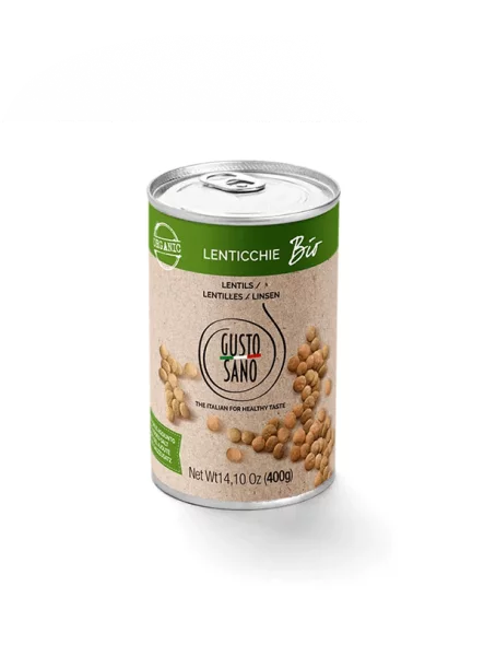 Gusto sano organska leća u vodi u limenci 400g