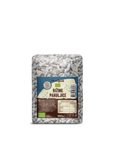 Nutrigold rižine pahuljice u prozirnom, plastičnom pakiranju od 500g.
