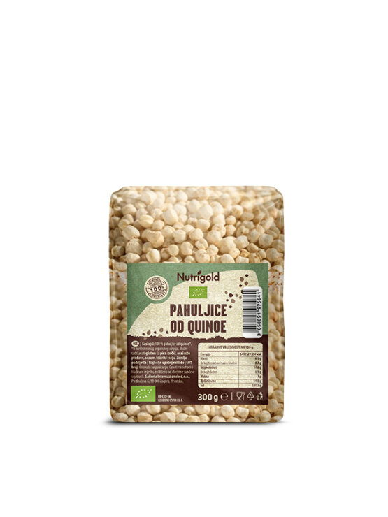 Pahuljice od quinoe dolaze u prozirnom, plastičnom pakiranju od 300g.