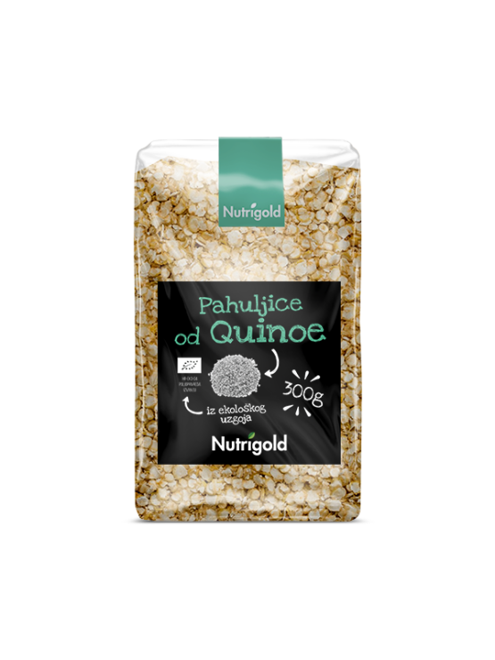 Pahuljice od quinoe dolaze u prozirnom, plastičnom pakiranju od 300g.