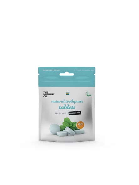 Tablete za pranje zubi Bez fluorida – Svježa menta 60 kom Humble Brush