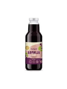 Nutrigold tamni sok od aronije iz organskog uzgoja u staklenoj boci od 750 ml.