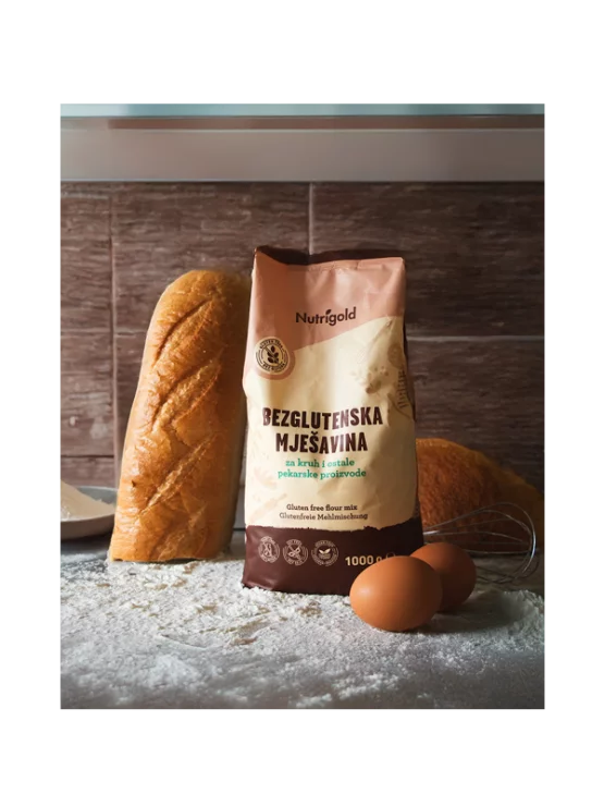 Nutrigold bezglutenska mješavina za kruh u vrećici od 1000 grama