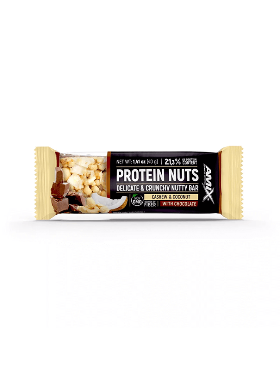 Amix Nuts Crunchy Nutty proteinska čokoladica - cashew coconut u pakiranju od 40g