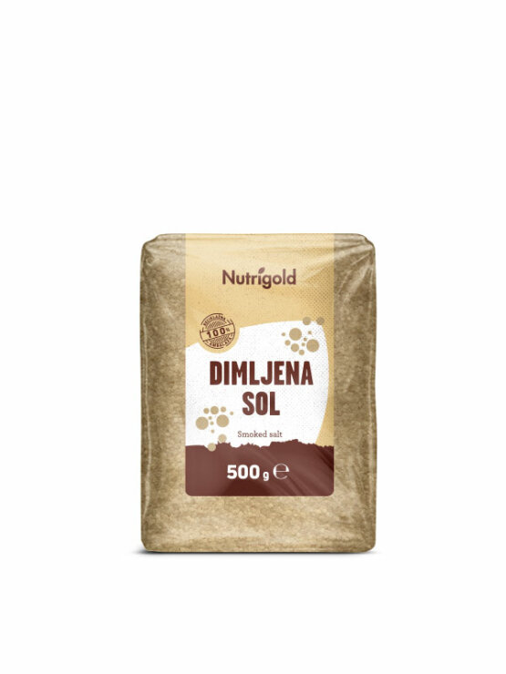 Nutrigold dimljena sol od 500g u prozirnoj plastičnoj ambalaži