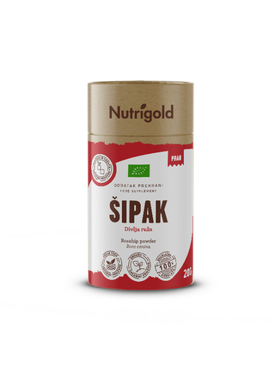 Nutrigold organski šipak u prahu u smeđoj ambalaži od 200 g