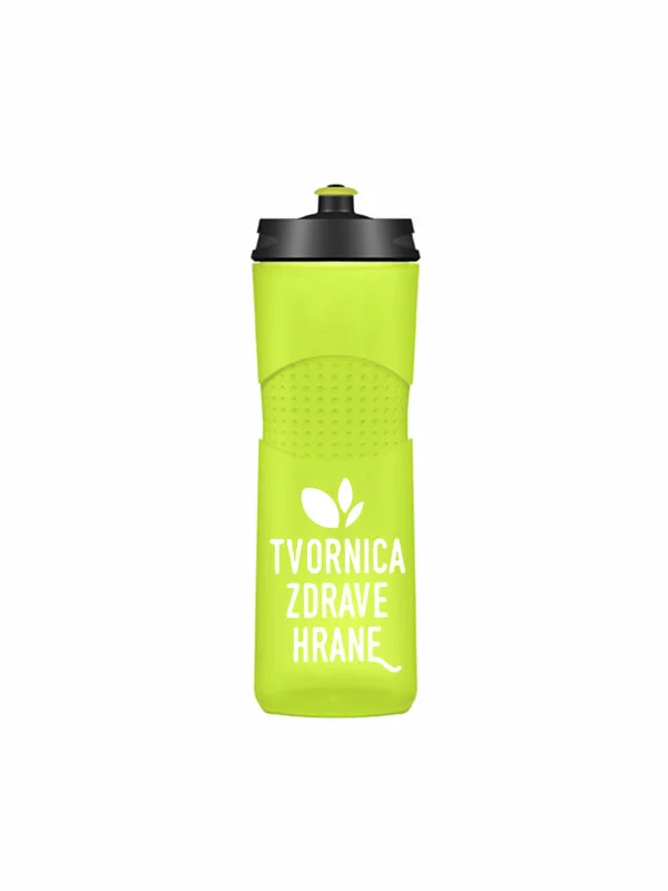 Nutrigold boca "squeeze" za trening  je plastična, žuta boca od 650ml.