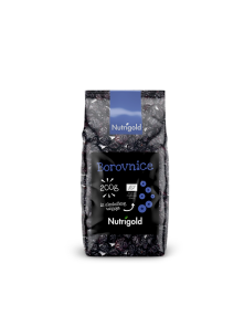 Nutrigold organske suhe borovnice u prozirnoj ambalaži od 200g