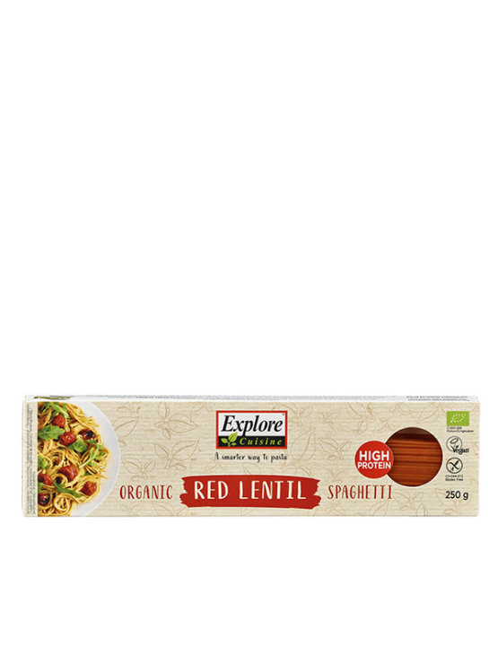 Organski Explore Cuisine špageti od crvene leće u ambalaži od 250g
