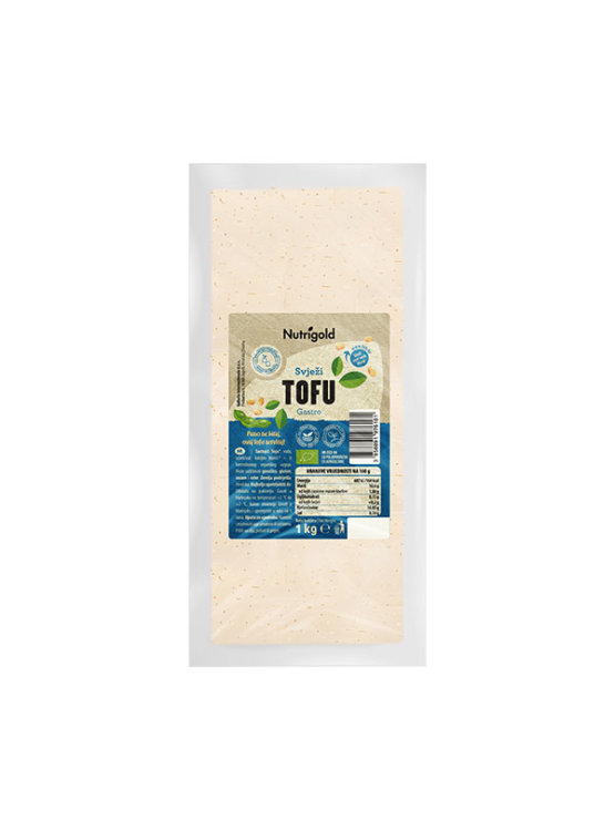 Nutrigold organski svježi gastro tofu u vakumiranoj prozirnoj ambalaži od 1000g