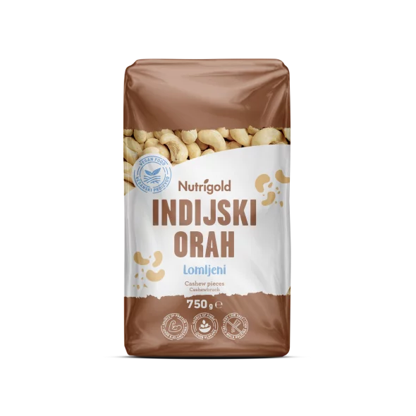 Indijski oraščić lomljeni - Sirov 750g Nutrigold