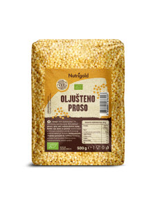 Nutrigold organsko oljušteno proso u prozirnoj ambalaži od 500g