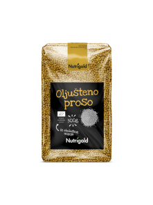 Nutrigold organsko oljušteno proso u prozirnoj ambalaži od 500g