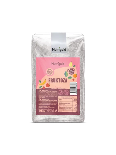 Nutrigold fruktoza u prozirnom pakiranju od 1000g