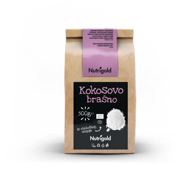 Nutrigold Kokosovo brašno - Organsko u smeđoj ambalaži 500g