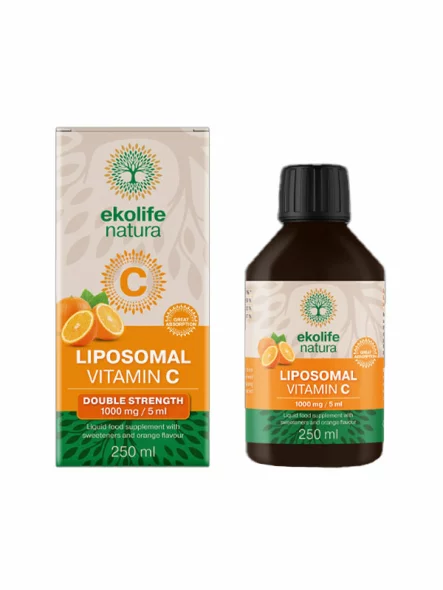 Ekolife Natura liposomalni C vitamin s okusom naranče u pakiranju od 250ml