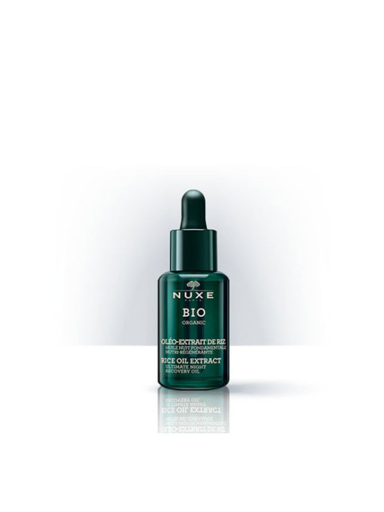 Nuxe Bio noćno ulje za obnovu kože u zelenoj staklenoj ambalaži od 30 ml