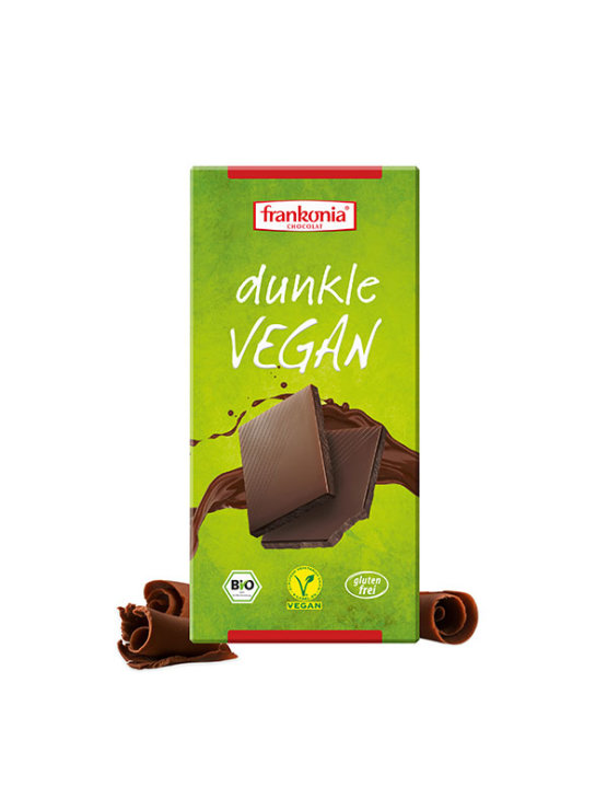 Organska Frankonia veganska tamna čokolada u kartonskom zelenom pakiranju od 100g