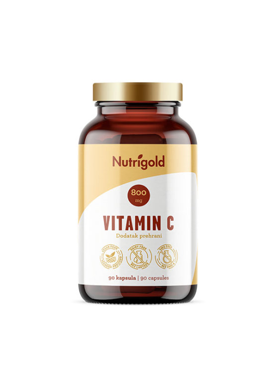 Nutrigold vitamin C 120 veganskih kapsula u tamnoj ambalaži