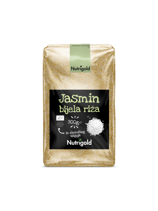Nutrigold Jasmin riža organska u prozirnoj plastičnoj ambalaži 500g