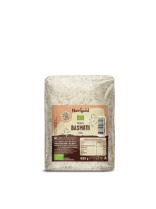Nutrigold bijela basmati riža u prozirnoj, plastičnoj ambalaži od 500g.