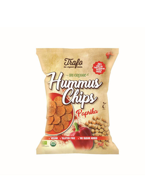 Hummus čips od paprike u ambalaži od 75g.