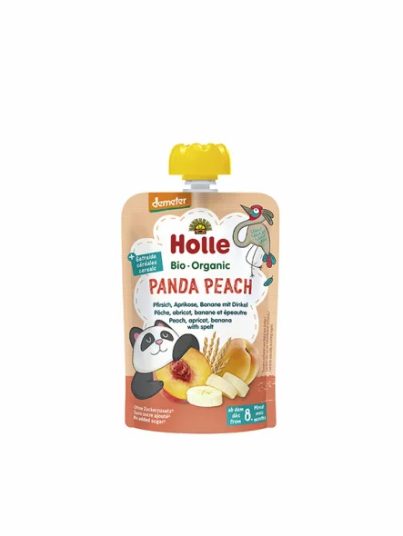 Holle Pire od breskve, marelice, banane i pira "Panda Peach" u pakiranju od 100g.
