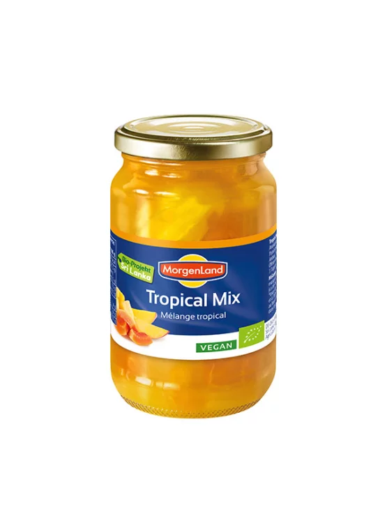 Kompot od tropske mješavine u staklenoj ambalaži od 360g.